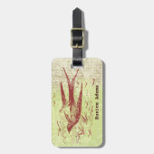 Bon Voyage Thumbelina  Ephemera Collage Bagagelabel (Voorkant verticaal)