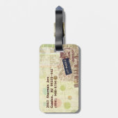 Bon Voyage Thumbelina  Ephemera Collage Bagagelabel (Achterkant verticaal)