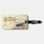 Bon Voyage Thumbelina  Ephemera Collage Bagagelabel (Achterkant horizontaal)