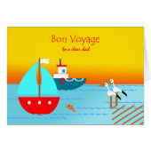 Bon Voyage to Pap, Boats, Pelicans, Sunset (Voorkant Horizontaal)