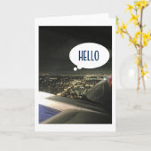 BON VOYAGE, TOT ZIENS, GOEDE REIS-VAN-VLIEGTUIG KAART (Gele Bloem)