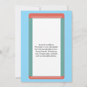 Bon Voyage travel party boarding pass Kaart (Achterkant)