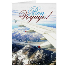 Bon Voyage Travel Snow Plane Template Card