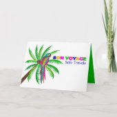 Bon Voyage Tropical Colorful Parrot Kaart (Voorkant)