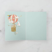 Bon Voyage vaarwel Afscheid Hete Luchtballon Kaart (Binnen)