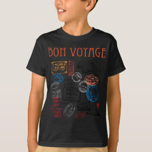 Bon Voyage Vakantie Reiszegels T-shirt