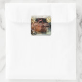 Bon Voyage Vierkante Sticker (Tas)