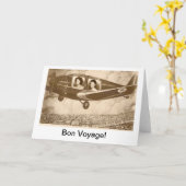 Bon Voyage vintage afbeelding wenskaart. Kaart (Gele Bloem)