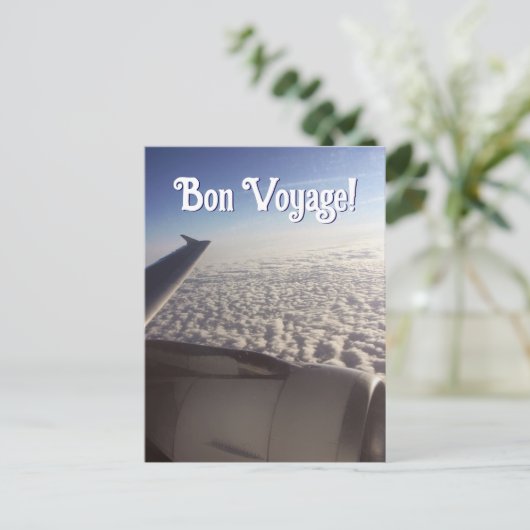 Bon Voyage Window Seat Briefkaart (Staand voorkant)