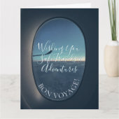 Bon Voyage! Window Seat Evening Sky Travels Wishes Kaart (Voorkant)