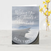 Bon Voyage! Window Seat Happy Travels Wishes Kaart (Gele Bloem)