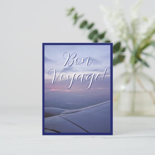 Bon Voyage Window Seat Travel Briefkaart (Staand voorkant)