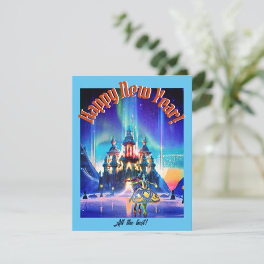 Bon Voyage Winter Ball Poster Feestdagenkaart (Staand voorkant)