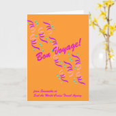 Bon Voyage Wishes in Gold G4C Kaart (Gele Bloem)