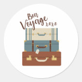 Bon Voyage XOXO Ronde Sticker (Voorkant)