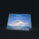 Bon Voyagecruise Kaart<br><div class="desc">Bon Voyage voor een cruise. Het afbeelding van het schip aan de voorzijde is bedankt voor clker.com. Inside Bubba is in een nieuw Hawaïaans shirt met zijn koffer ingepakt. Hij spuwde echt toen ik het nieuwe shirt op hem probeerde. U kunt de tekst aanpassen.</div>