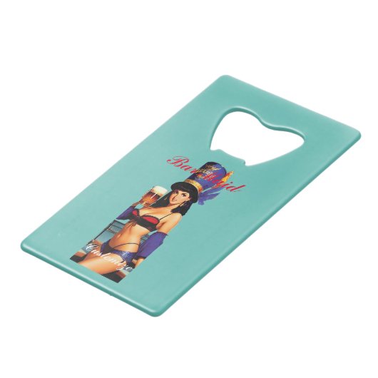 Bonafide Bar Maid Thunder_Cove Creditkaart Flessenopener (Voorkant Gekanteld)