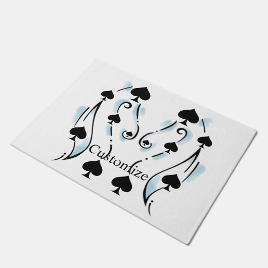 Bonafide Black Spades Tattoo Style Thunder_Cove Deurmat (Schuin)