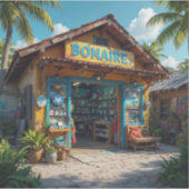 Bonaire cadeauwinkel sticker (Voorkant)
