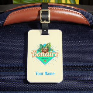Bonaire Caraïbisch retro vakantie eiland Bagagelabel
