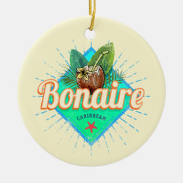 Bonaire Caraïbisch retro vakantie eiland Keramisch Ornament