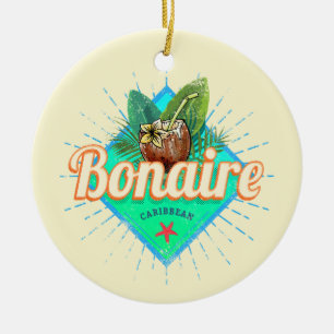 Bonaire Caraïbisch retro vakantie  eiland Keramisch Ornament
