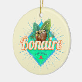 Bonaire Caraïbisch retro vakantie  eiland Keramisch Ornament (Links)