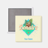 Bonaire Caraïbisch retro vakantie  eiland Magneet (Voorkant / Achterkant)