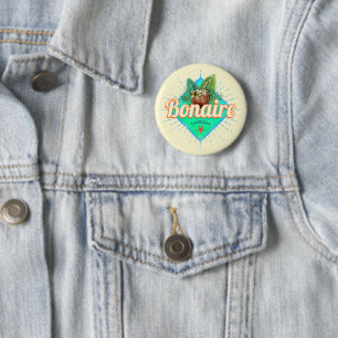 Bonaire Caraïbisch retro vakantie  eiland Ronde Button 5,7 Cm