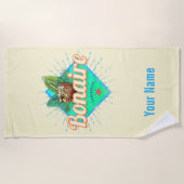 Bonaire Caraïbisch retro vakantie  eiland Strandlaken (Voorkant)