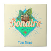 Bonaire Caraïbisch retro vakantie  eiland Tegeltje (Voorkant)