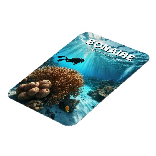 Bonaire Caribisch Nederland Scuba Diver Diving Magneet (Linkerzijde)