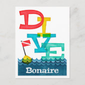 Bonaire Dive - Colorful Scuba Briefkaart (Voorkant)