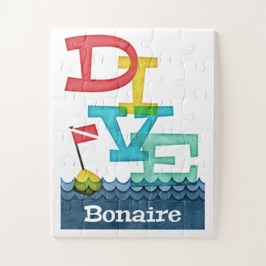 Bonaire Dive - Colorful Scuba Legpuzzel (Verticaal)