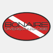 Bonaire Diver's Paradise Ovale Sticker (Voorkant)