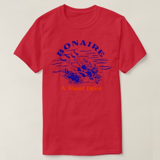 Bonaire Duik Vintage T-shirt (Design voorkant)