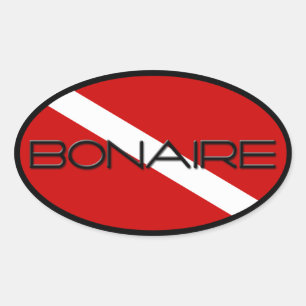 Bonaire duiker omlaag ovale sticker