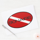 Bonaire duiker omlaag ovale sticker (Envelop)