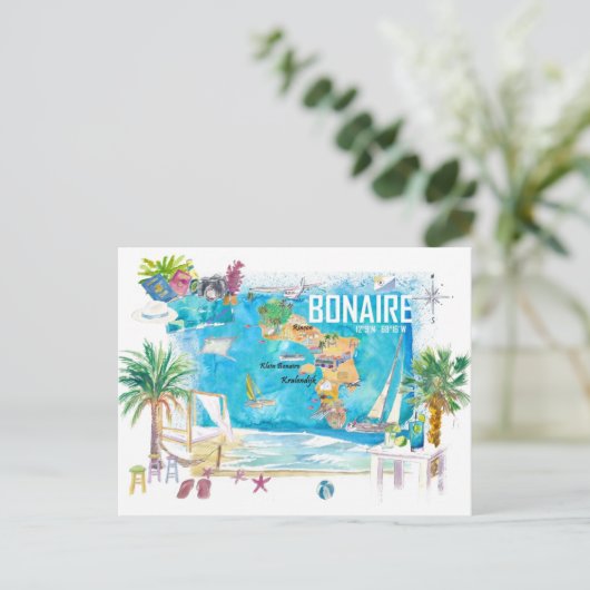 Bonaire Dutch Antilles Caribbean Island Feestdagenkaart (Staand voorkant)