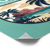 Bonaire Dutch Antilles Retro Emblem Poster (Hoek)