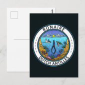 Bonaire Dutch Antilles Scuba Badge Briefkaart (Voorkant / Achterkant)