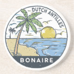 Bonaire Dutch Antilles  Zandsteen Onderzetter<br><div class="desc">Kunstontwerp voor de vector van Bonaire. Bonaire,  een eilandgemeente in Nederland,  ligt voor de kust van Venezuela in het zuidelijk Caribisch gebied.</div>