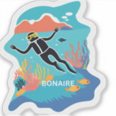 Bonaire een gelukkig eiland sticker (Voorkant)