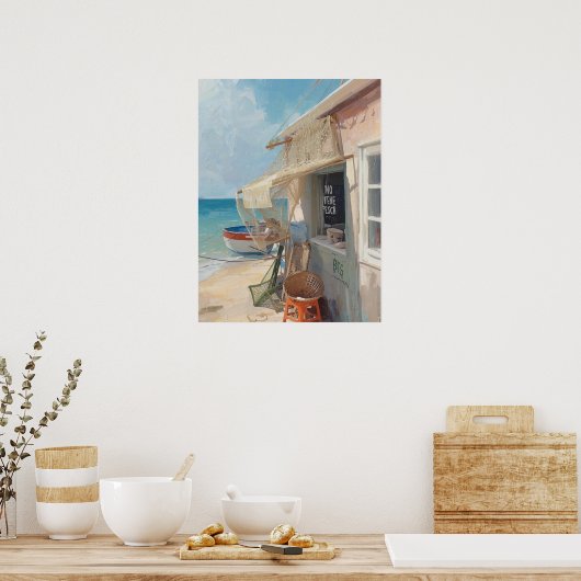 Bonaire fish shack poster (Keuken)