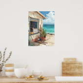 Bonaire fish shack poster (Keuken)
