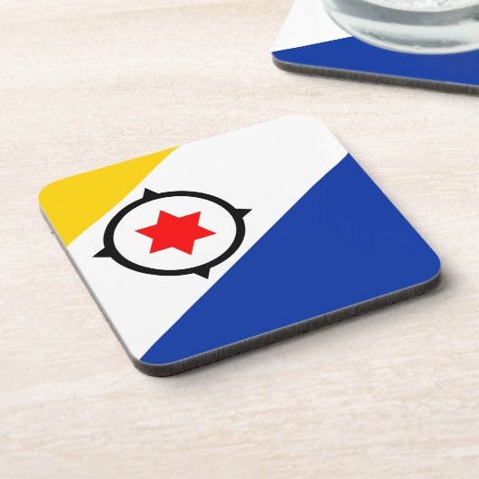 Bonaire Flag Bier Onderzetter (Linkerzijde)