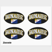 Bonaire Flag Ovale Sticker (Vel)