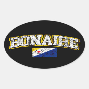 Bonaire Flag Ovale Sticker