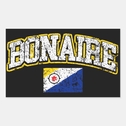 Bonaire Flag Rechthoekige Sticker (Voorkant)