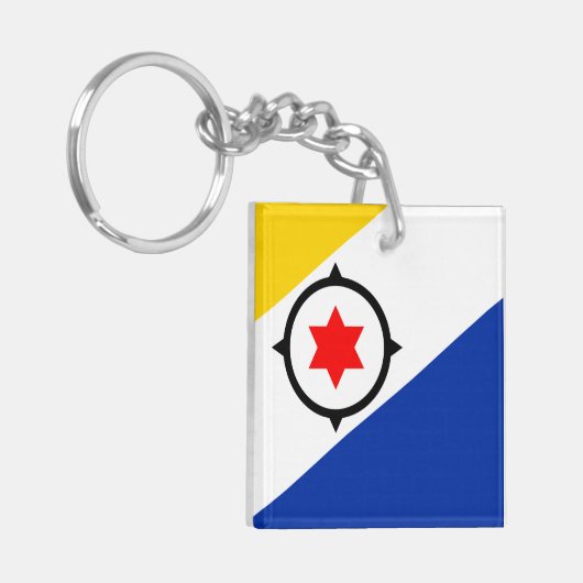 Bonaire Flag Sleutelhanger (Voorkant Links)